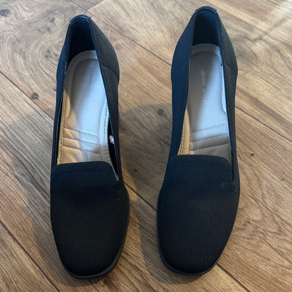 Adrienne Vittadini Black Loafers